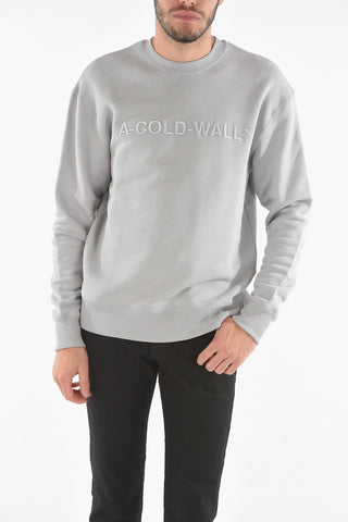 logo embroidered crew-neck sweatshirt