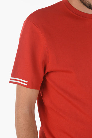 Stretched T-shirt with Contrasting Bands