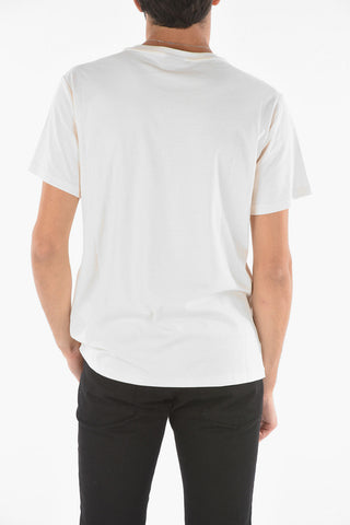 T-shirt girocollo con stampa serpente