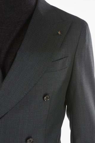 CC COLLECTION side vents peak lapel 3-button double breasted suit