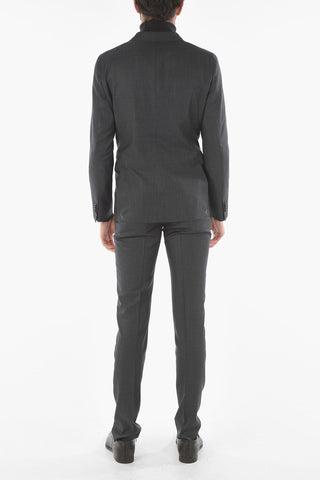 CC COLLECTION side vents peak lapel 3-button double breasted suit