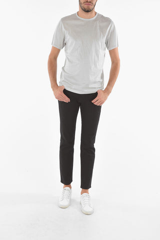 T-shirt girocollo a tinta unita