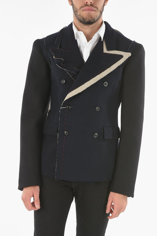 MM10 Peak Lapel Double-breasted Destructured Blazer