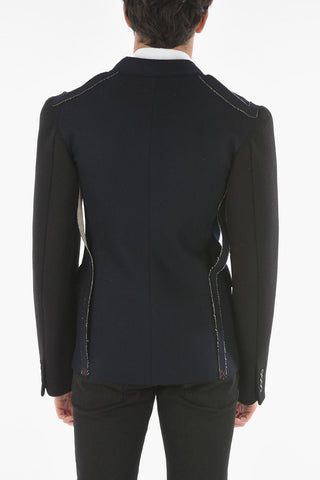 MM10 Peak Lapel Double-breasted Destructured Blazer
