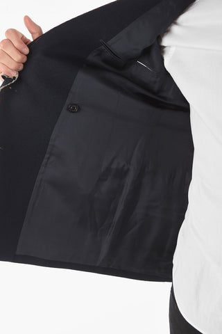 MM10 Peak Lapel Double-breasted Destructured Blazer