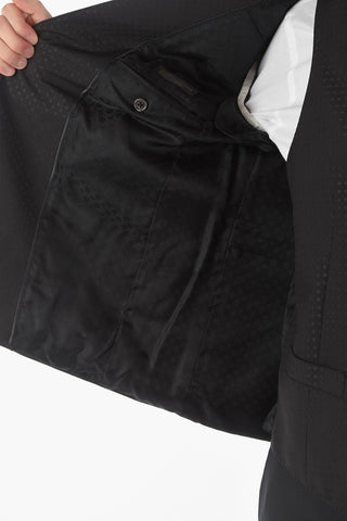 center vent shawl lapel CERIM. ACADEMY 3 piece waistcoat suit