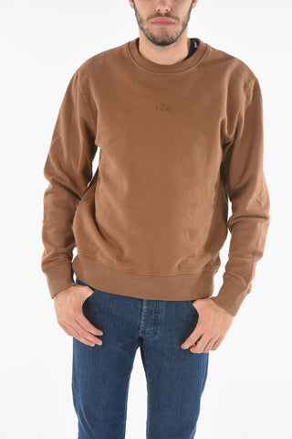 Crew-neck Sweatshirt with Embroidered Logo