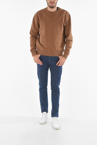 Crew-neck Sweatshirt with Embroidered Logo