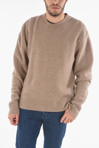Merino Wool Blend Crew-neck Sweater