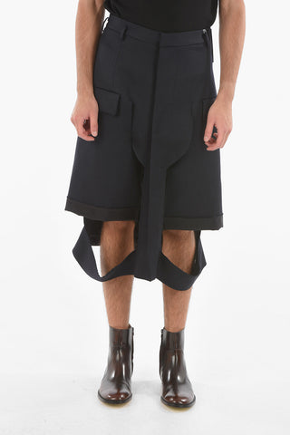 MM10 Destructured Pants with Raw-cut Edges Detail