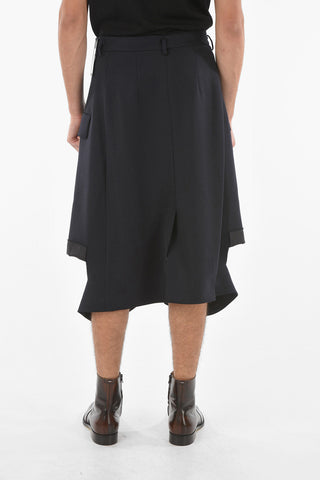 MM10 Destructured Pants with Raw-cut Edges Detail