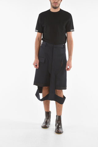 MM10 Destructured Pants with Raw-cut Edges Detail