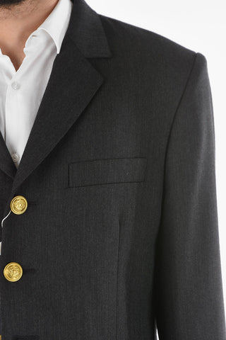 MM10 Satin Lining Herringbone Wool Blazer