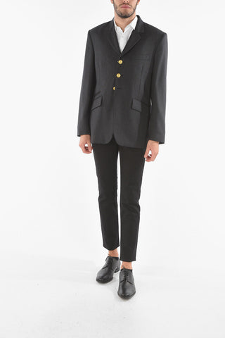 MM10 Satin Lining Herringbone Wool Blazer