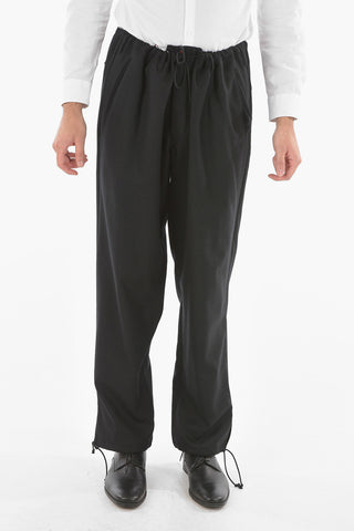 MM14 Wool Blend Chino Pants with Ankle Drawstrings