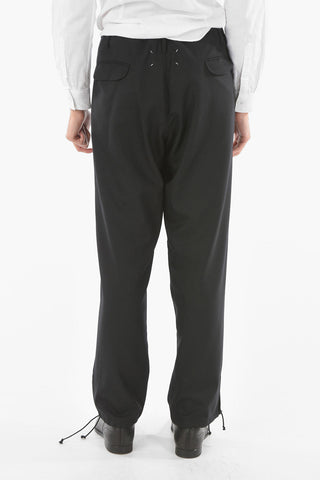 MM14 Wool Blend Chino Pants with Ankle Drawstrings
