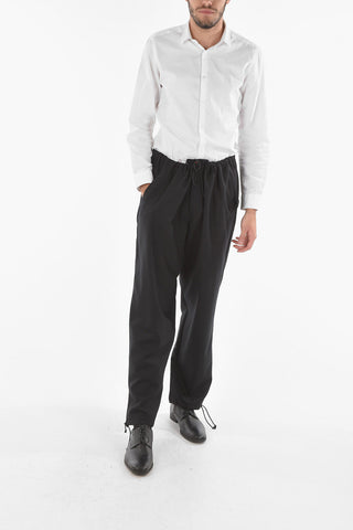 MM14 Wool Blend Chino Pants with Ankle Drawstrings