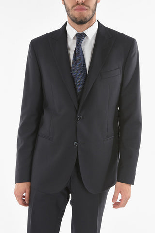 CC COLLECTION 3-Piece CERIM.RESET Jacquard Virgin Wool Suit
