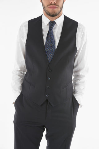 CC COLLECTION 3-Piece CERIM.RESET Jacquard Virgin Wool Suit