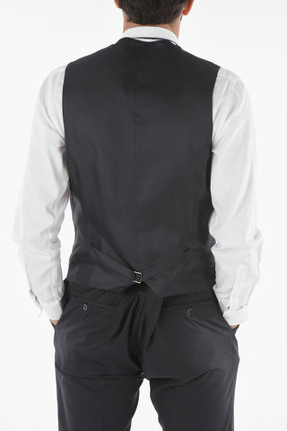 CC COLLECTION 3-Piece CERIM.RESET Jacquard Virgin Wool Suit