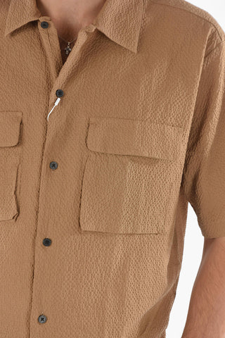 Ahort Sleeved AMARE Shirt With Front Pockets