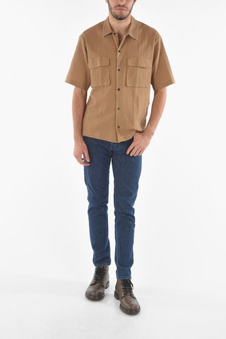 Ahort Sleeved AMARE Shirt With Front Pockets