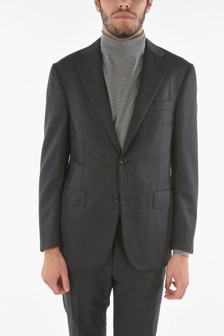 Virgin Wool ACADEMY Suit with Notch Lapel