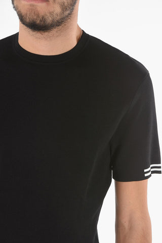 Stretched T-shirt with Contrasting Bands