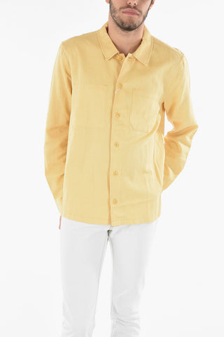 Cotton and Linen RUFFO JC Shirt with Double Breast Pockets