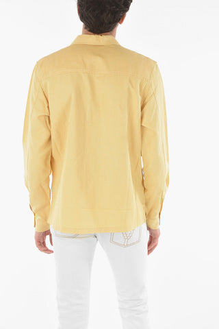 Cotton and Linen RUFFO JC Shirt with Double Breast Pockets