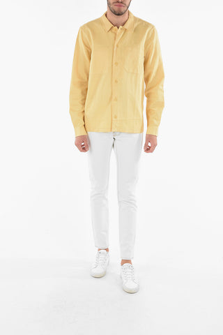 Cotton and Linen RUFFO JC Shirt with Double Breast Pockets