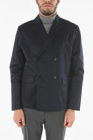 Notch Lapel Double-breasted BROWN Blazer