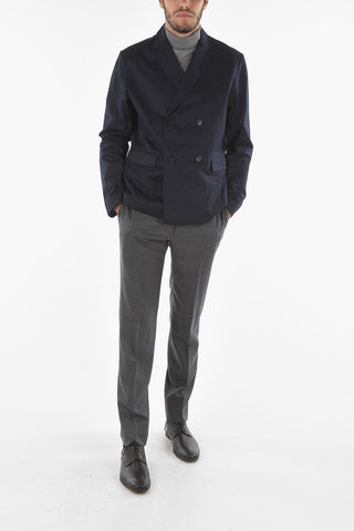 Notch Lapel Double-breasted BROWN Blazer