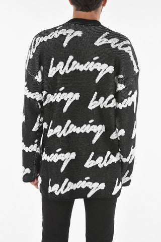Crew Neck All Over Logo 3D SCRIBBLE Pullover