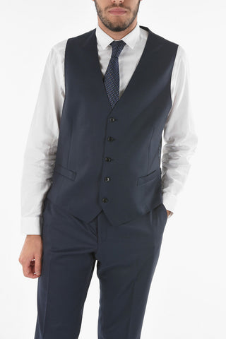 3-Piece LEADER Pin Check Virgin Wool Suit