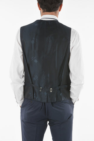 3-Piece LEADER Pin Check Virgin Wool Suit