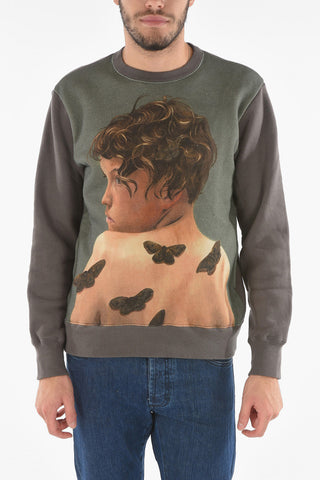 JUN TAKAHASHI Crew-Neck Sweatshirt with Maxi Print on The Front