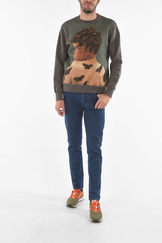 JUN TAKAHASHI Crew-Neck Sweatshirt with Maxi Print on The Front