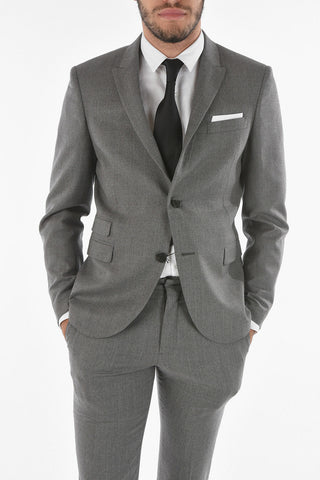 Virgin Wool Blend SMOKE MEL Lined Suit