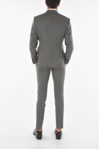 Virgin Wool Blend SMOKE MEL Lined Suit