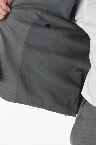 Virgin Wool Blend SMOKE MEL Lined Suit