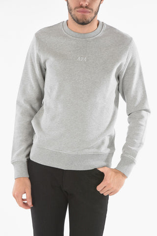 Embroidered Cotton Crew-Neck Sweatshirt