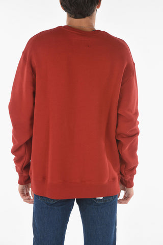 Crew-neck Sweatshirt with Embroidered Logo