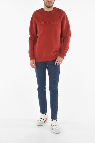 Crew-neck Sweatshirt with Embroidered Logo