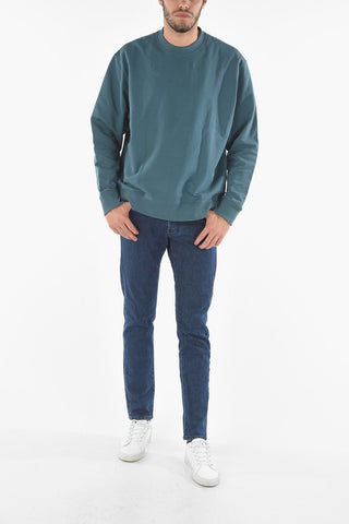 Solid Color TOSCAN Crew-Neck Sweatshirt