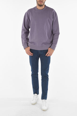 Solid Color TOSCAN Crew-Neck Sweatshirt