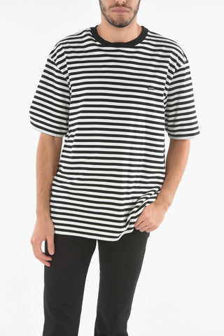 T-shirt girocollo a righe