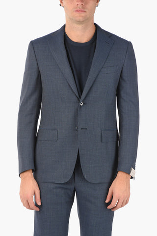 2 Button MANTUA Micro Check Virgin Wool Suit