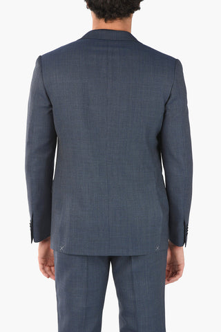 2 Button MANTUA Micro Check Virgin Wool Suit