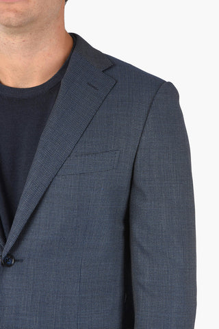 2 Button MANTUA Micro Check Virgin Wool Suit